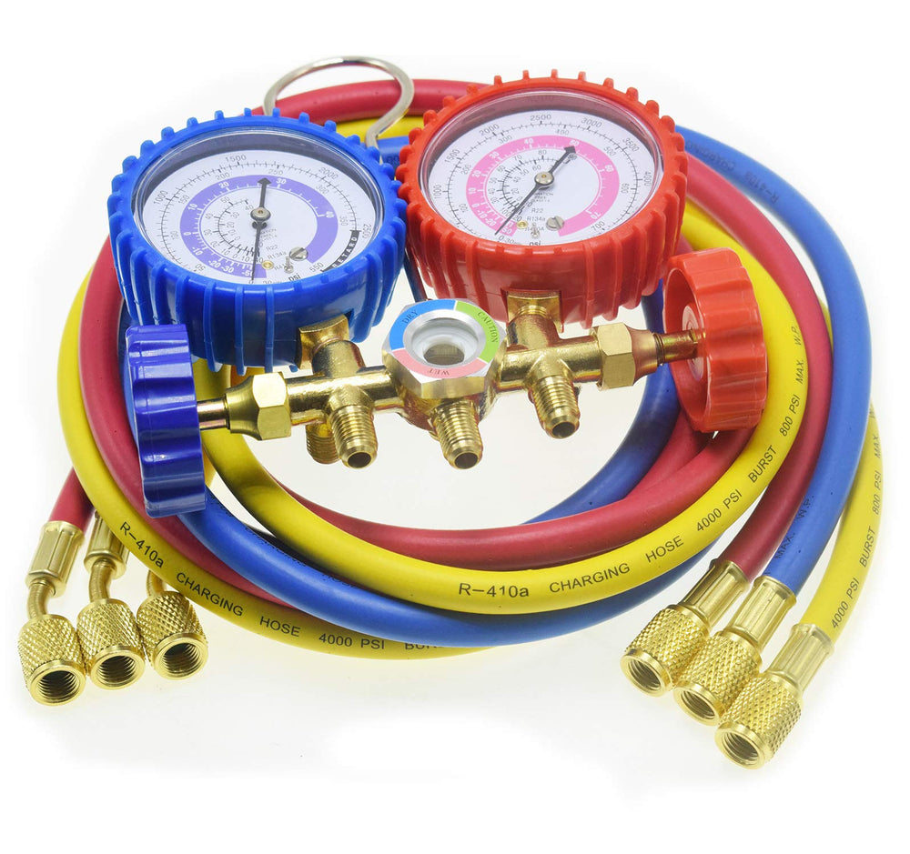 LEIMO KPARTS R410A/R22/R404A connectors ensure secure hose connections during service.