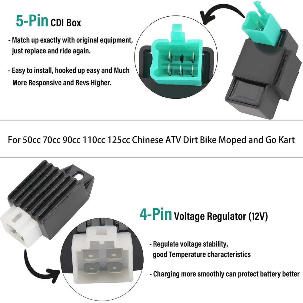 Rectifier and voltage regulator component securing clean ATV power