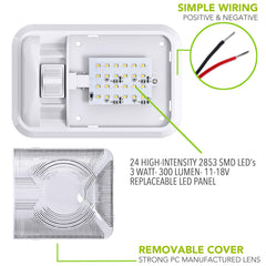 Leisure LED 2-pack lighting reduces power use in campers