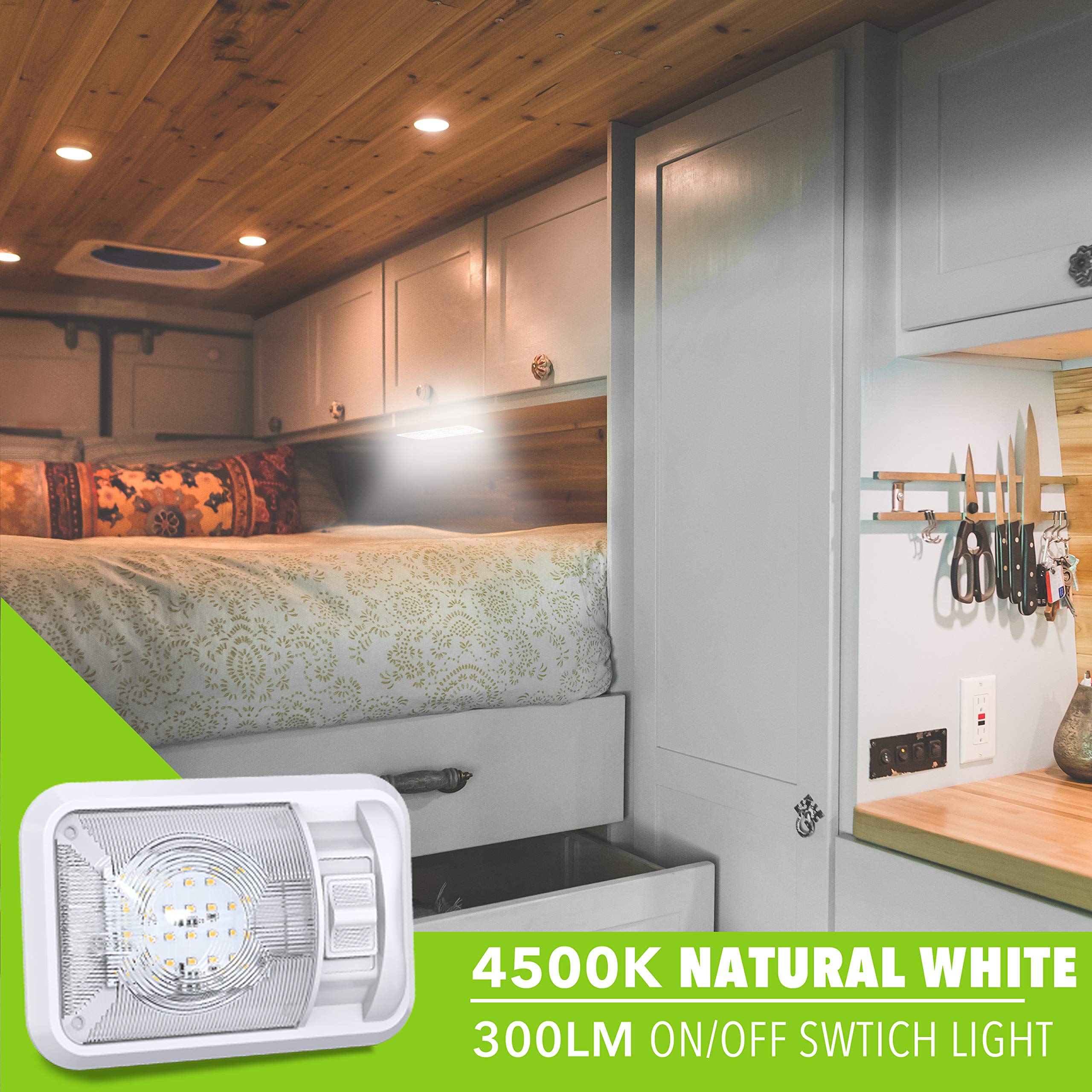 Leisure LED 5-pack in package illustrates convenient mounting hardware included.