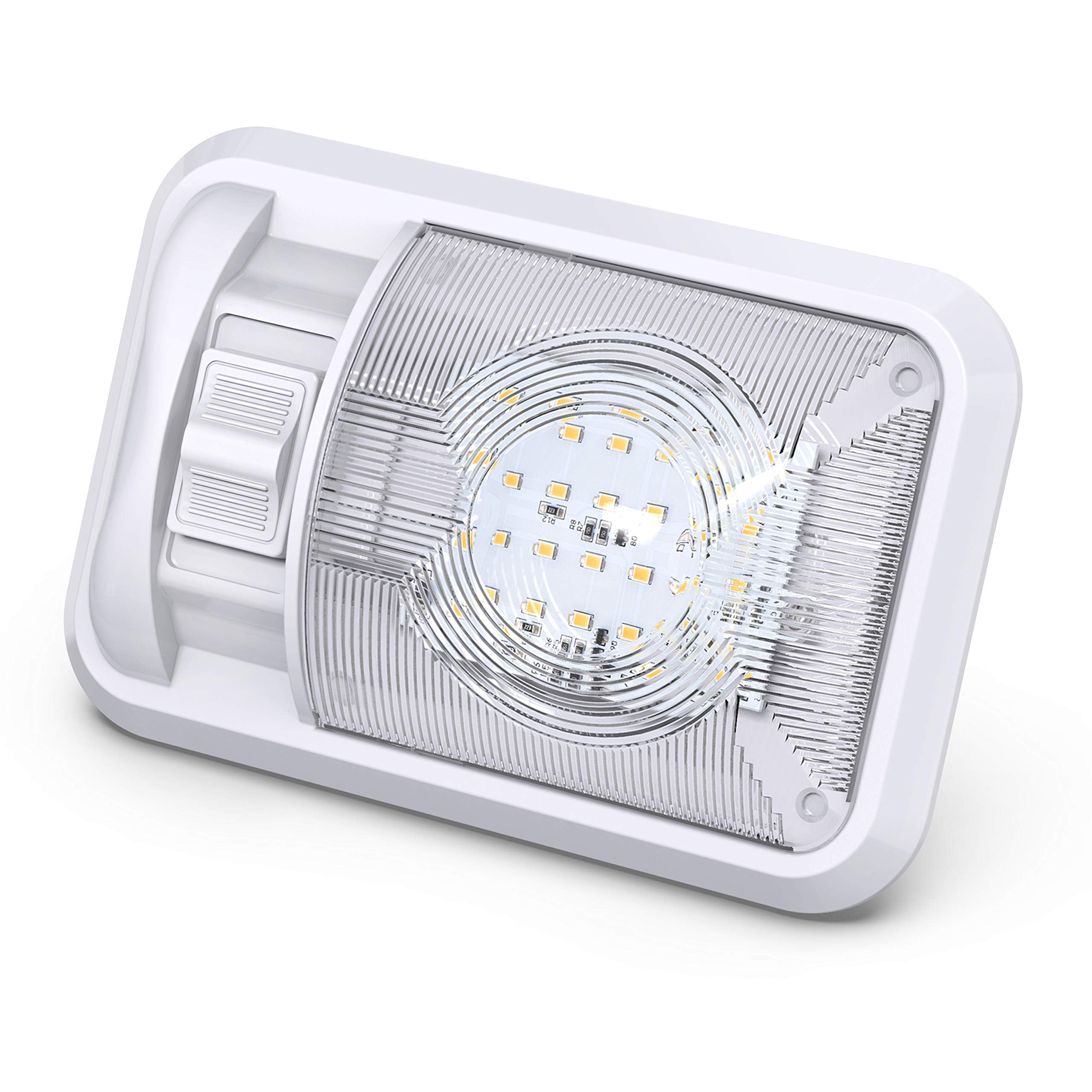 Leisure LED dome light with switch, quick RV replacement