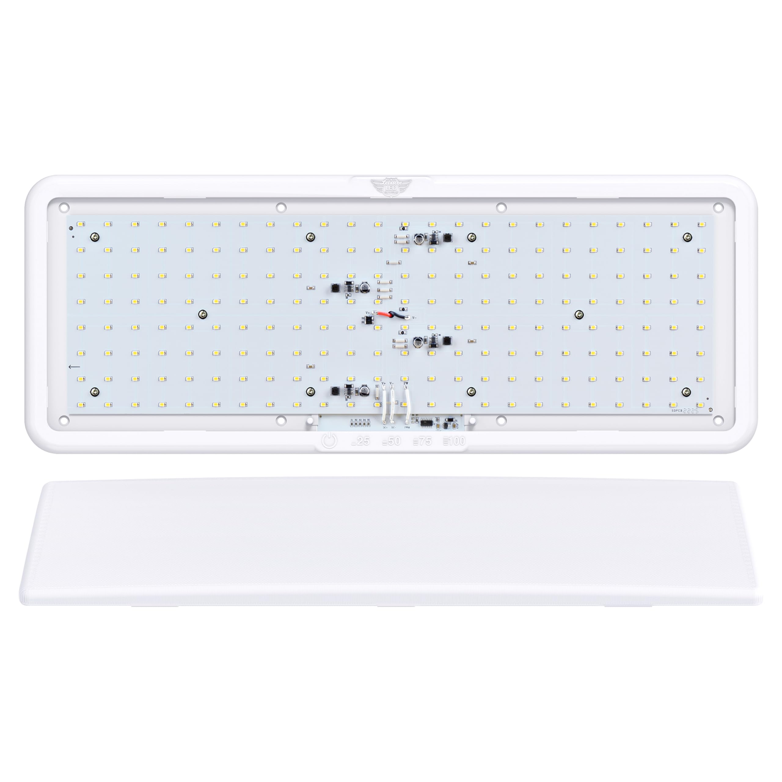 Leisure LED four-pack ready for RV, boat, or camper.
