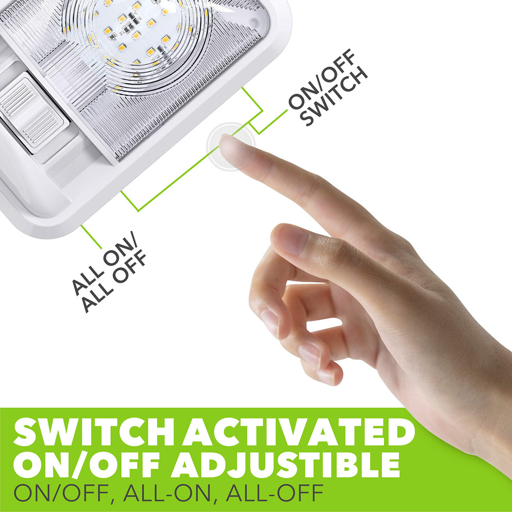 Low-profile dome with easy install in smooth surfaces