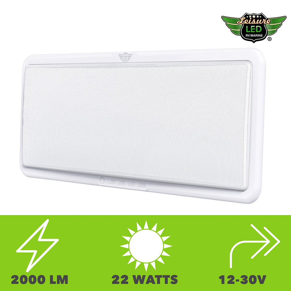 Leisure LED slim profile frees overhead space.