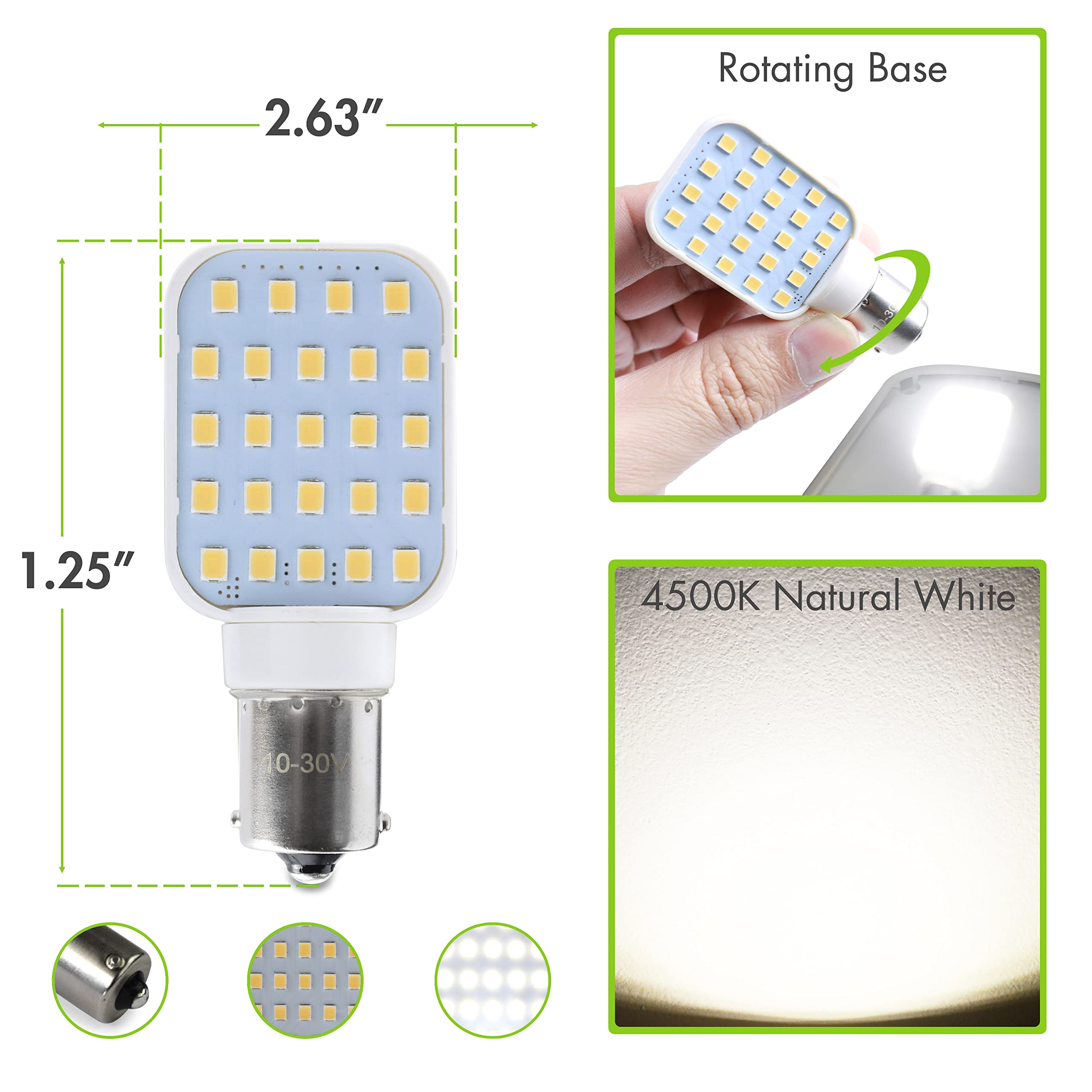 Leisure LED wedge-base LED bulb 1141-1156, compact replacement for tight fixtures.