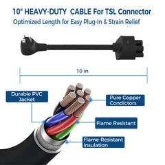 Leisure Stay premium adapter with nickel-plated contacts for durability.