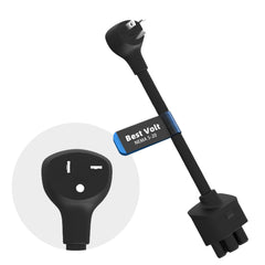 Leisure Stay premium adapter connects Tesla Gen2/Gen3 to 120V outlet for 16A charging.