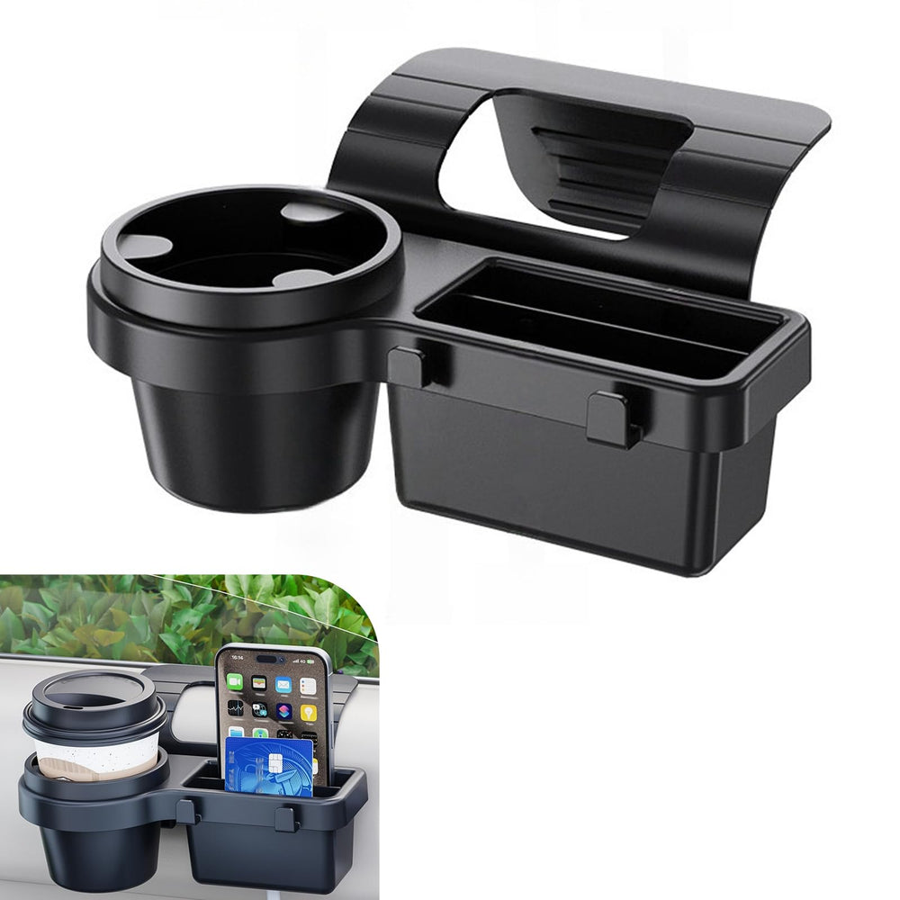 lekiliky car window storage cup holder mounted on the door frame for quick access.