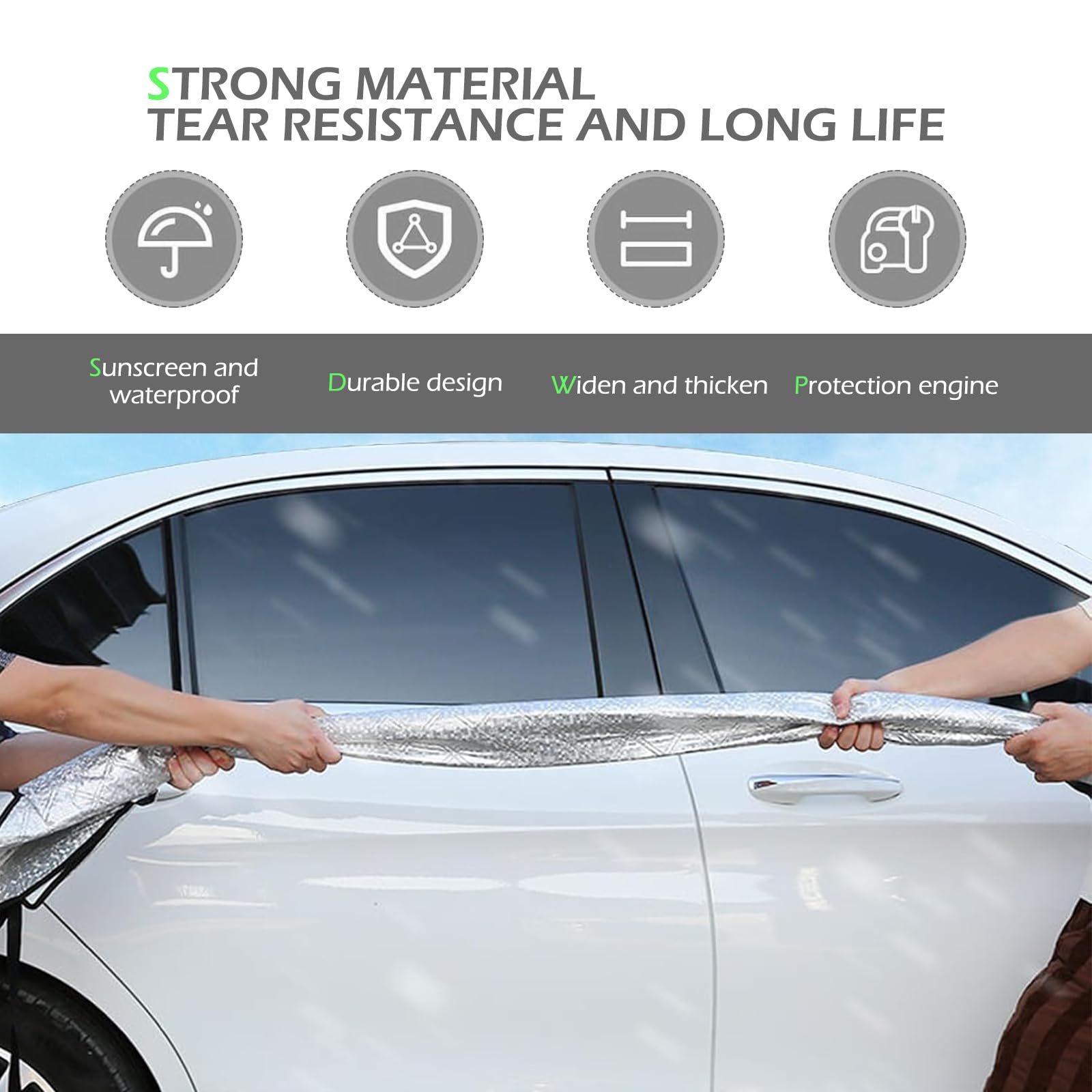 Lekiliky thickened material resists scratches for all-weather vehicle protection.