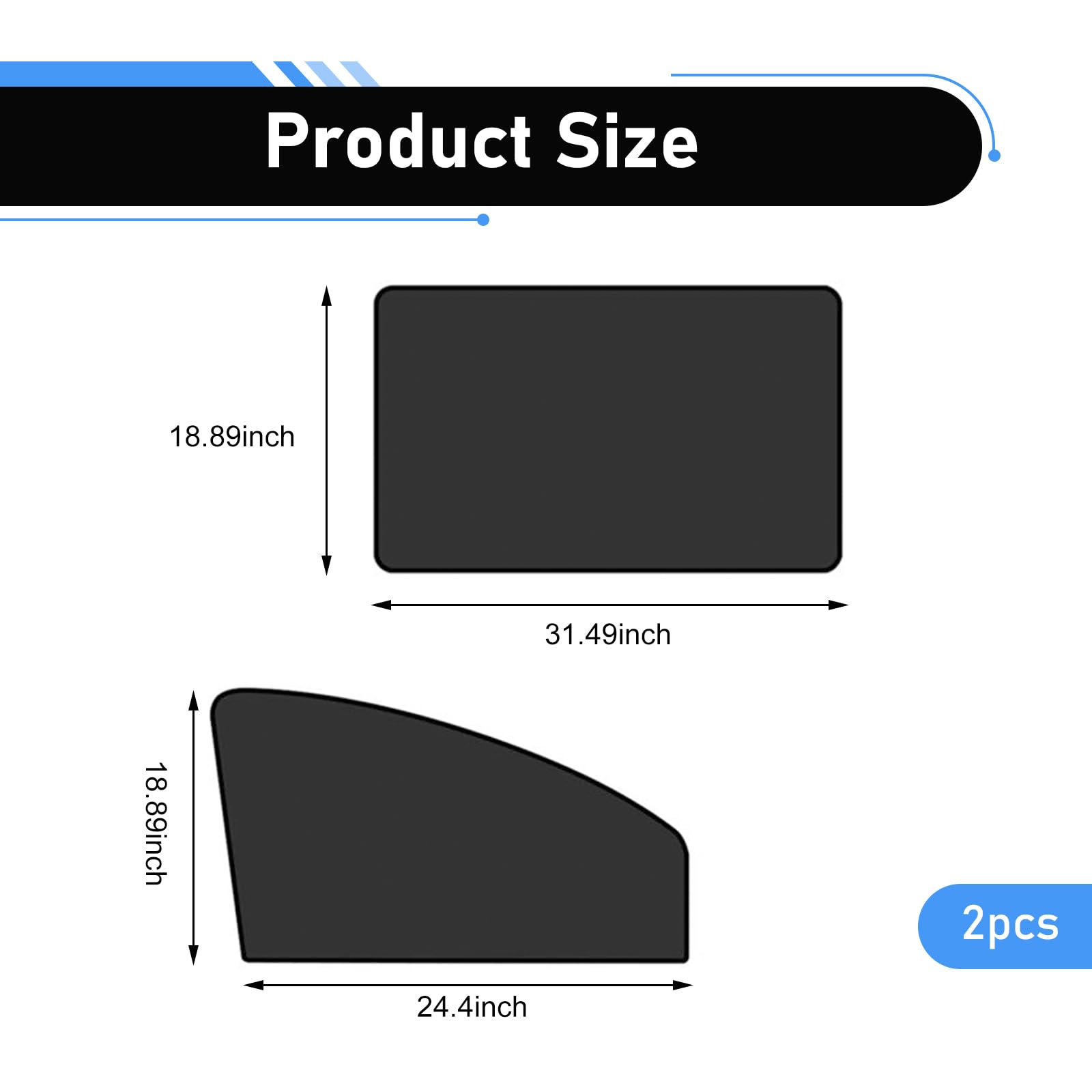 Lekiliky rear window shades enhance privacy and reduce glare on sunny drives.