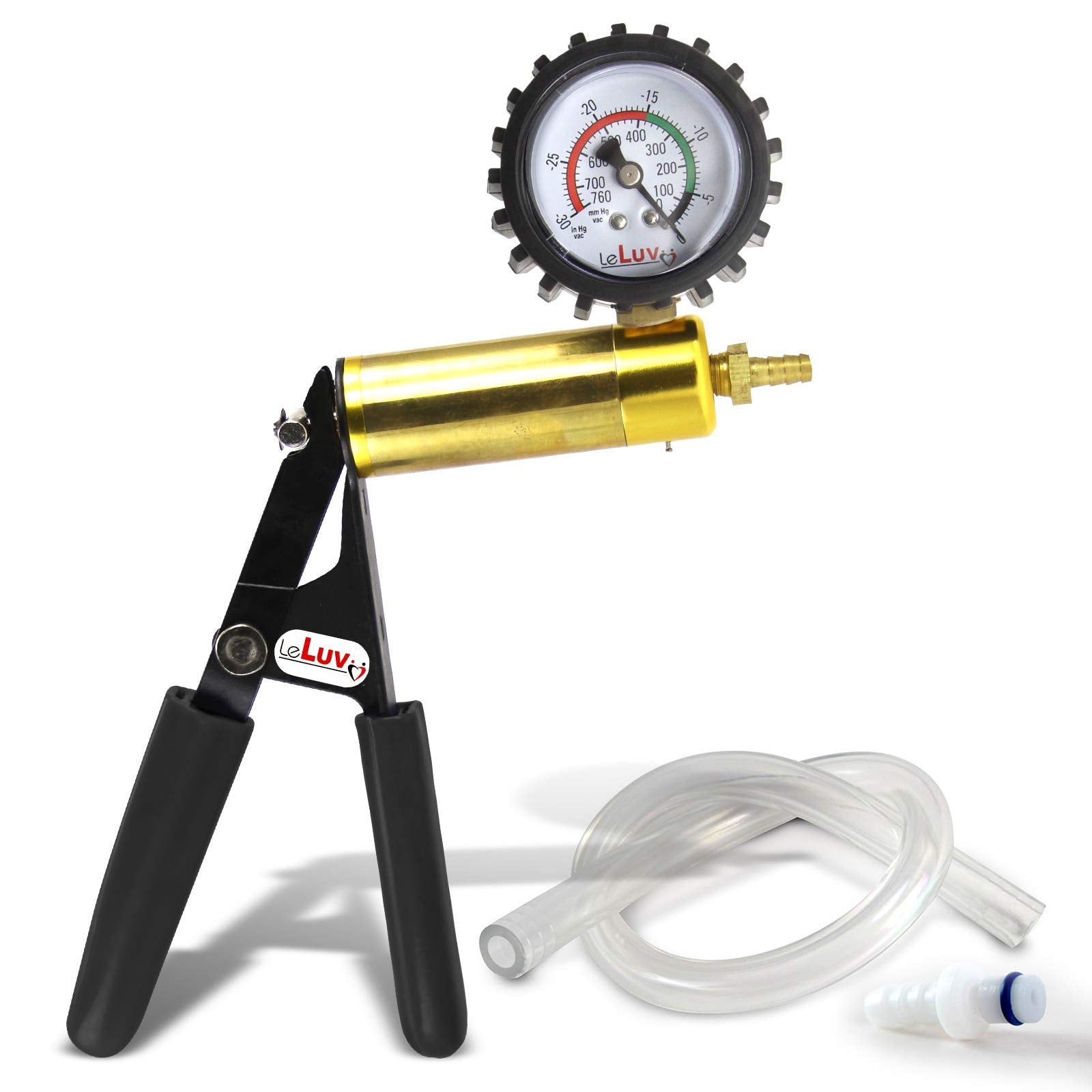 LeLuv Ultima Black Vacuum Pump cylinder with durable aluminum construction for long-lasting use.
