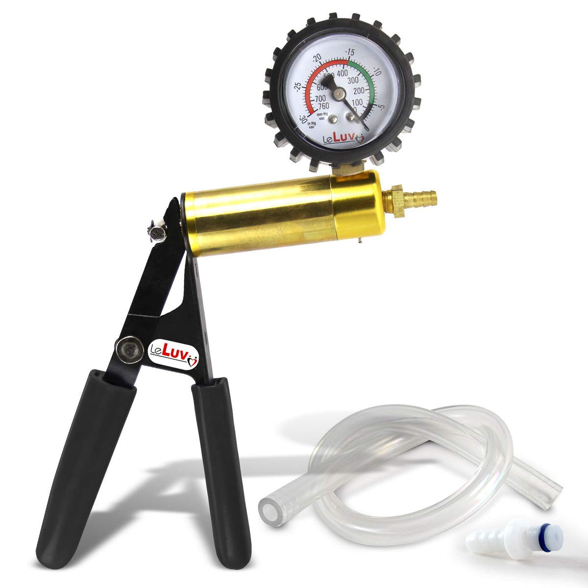 LeLuv Ultima Black Vacuum Pump cylinder with durable aluminum construction for long-lasting use.
