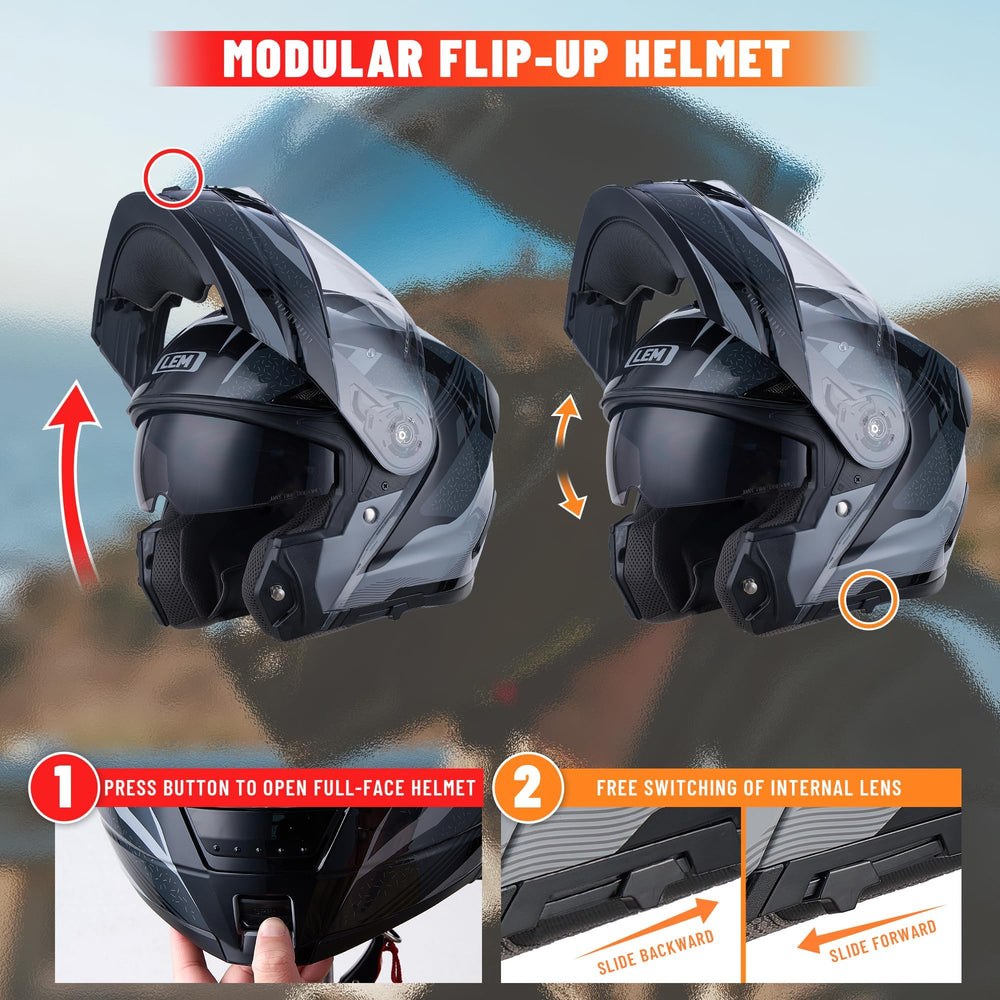 LEM helmet DOT certification assures street-legal safety.