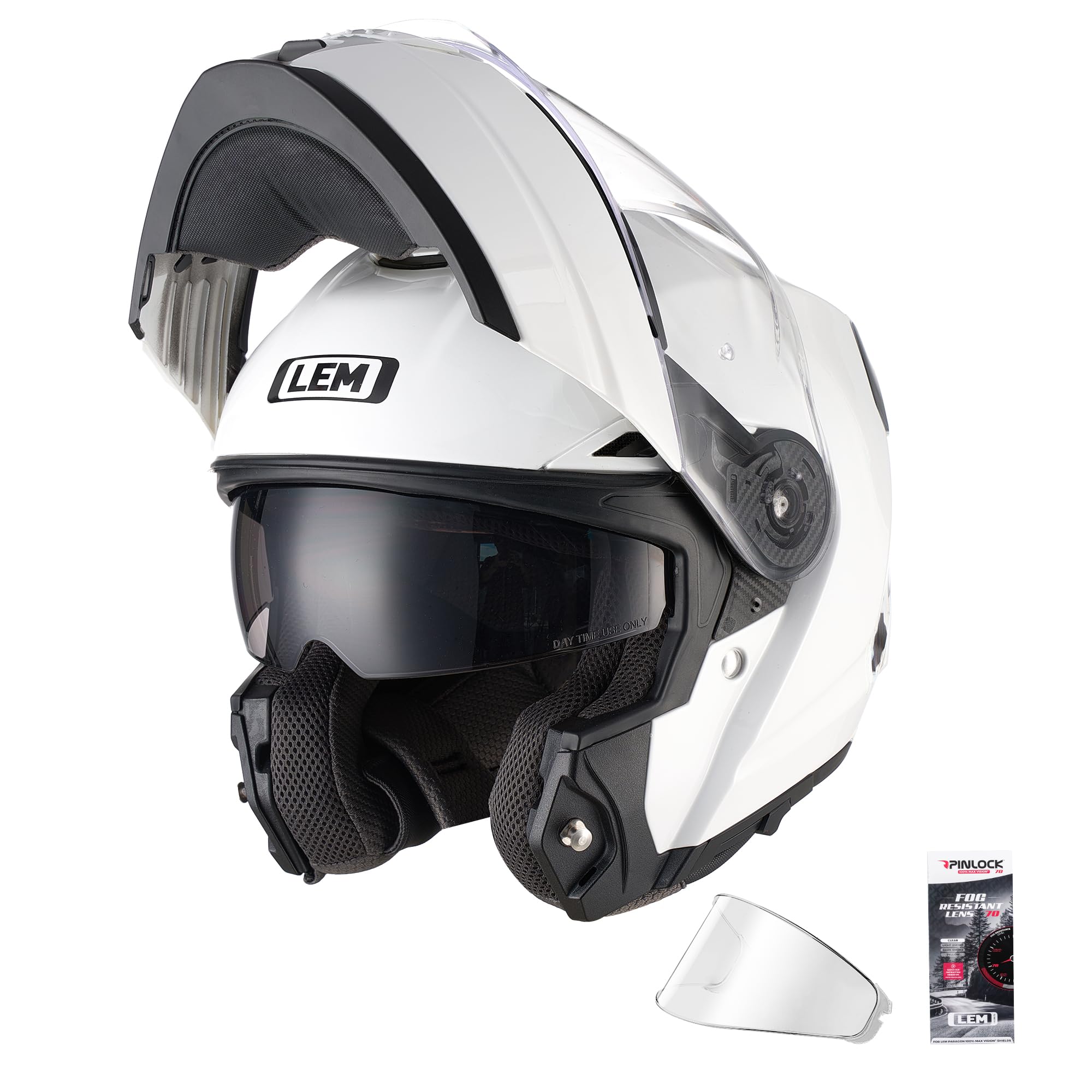 LEM modular helmet with fiberglass shell, lightweight design for long rides