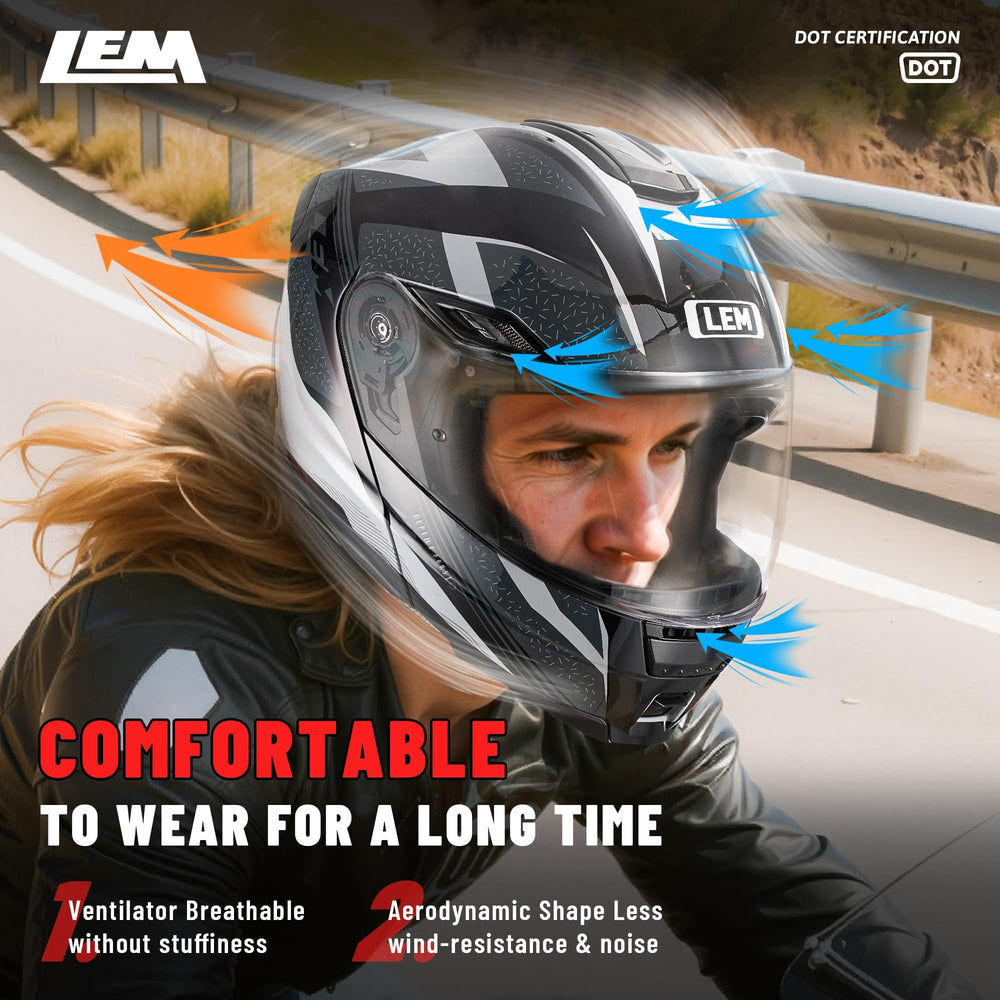 LEM helmet designed for touring and highway cruising.