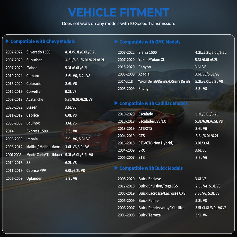 LEMASSON AFM Disabler connected to the OBD-II port for quick setup in GM vehicles.