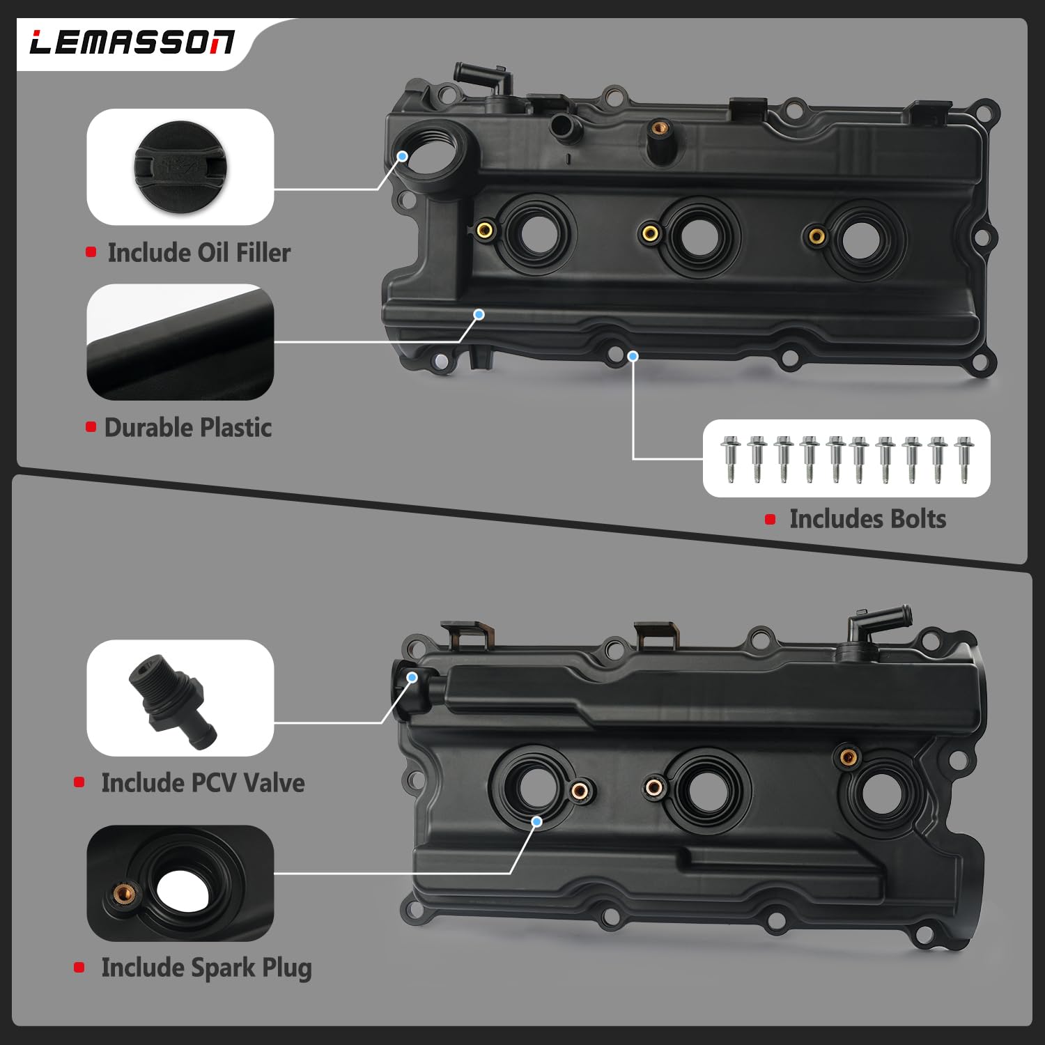 LEMASSON 4.0L engine valve covers fit NV1500 NV2500 NV3500 for direct replacement.