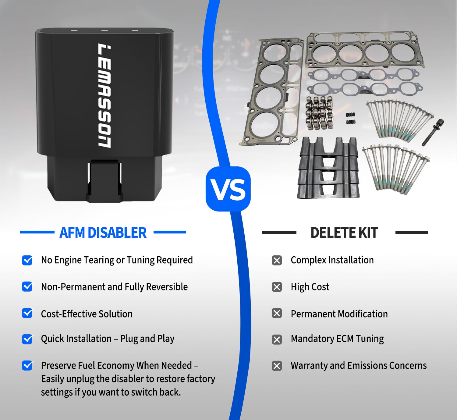 LEMASSON AFM Disabler durable enclosure built to endure under-hood conditions