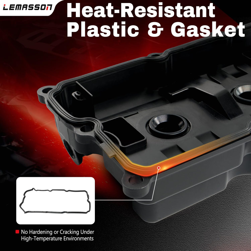 LEMASSON Nissan Frontier valve covers installed, demonstrating clean engine integration.