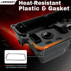 LEMASSON Nissan Frontier valve covers installed, demonstrating clean engine integration.