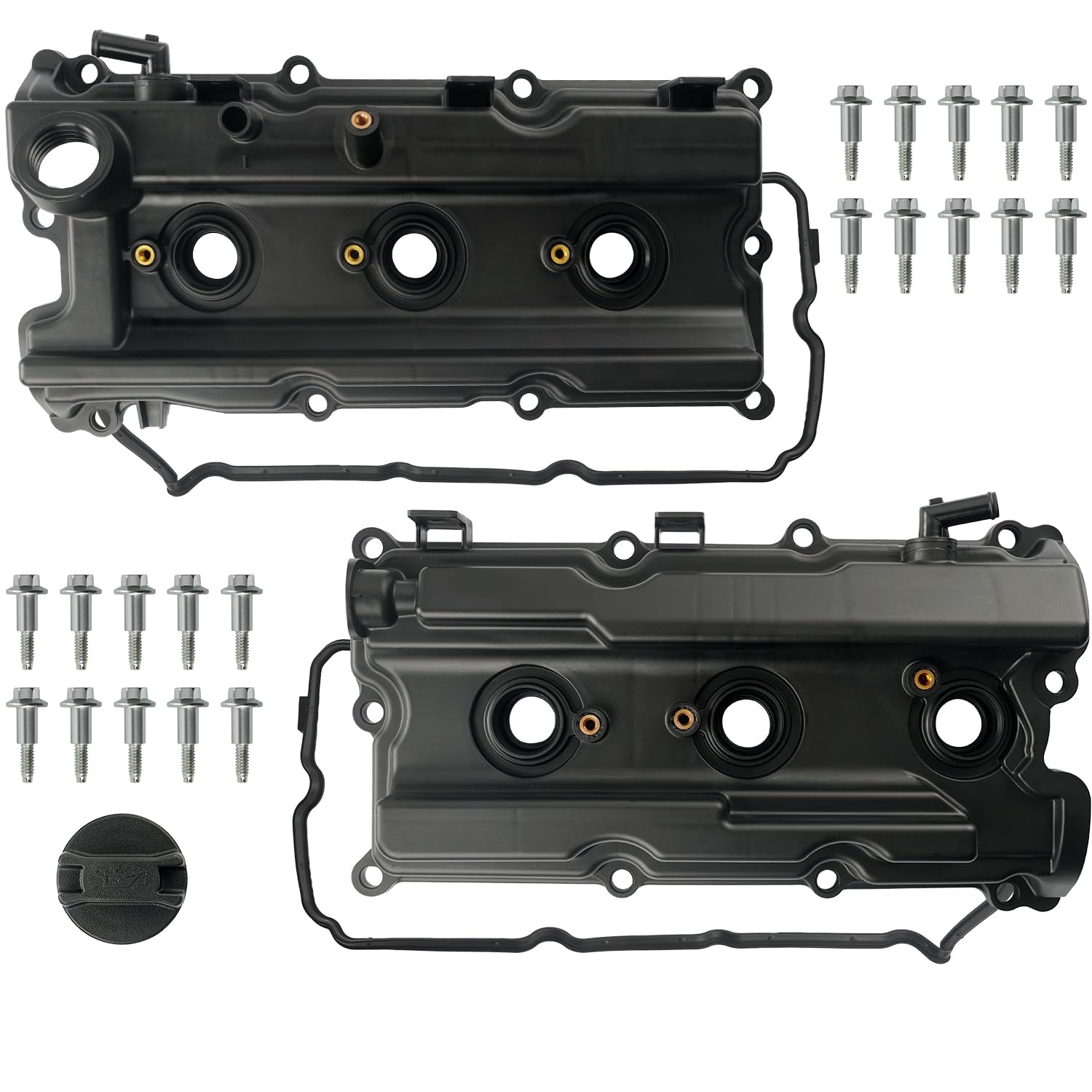 LEMASSON pair left-right valve covers front view promoting a protective seal.