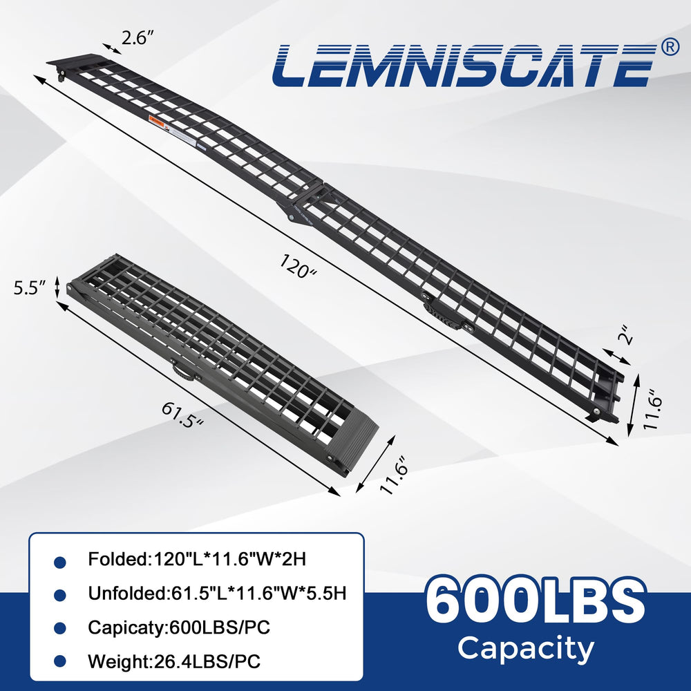 LEM﻿NISCATE 10ft folded ramp compact storage and portability