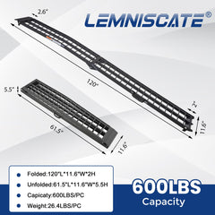 LEM﻿NISCATE 10ft folded ramp compact storage and portability