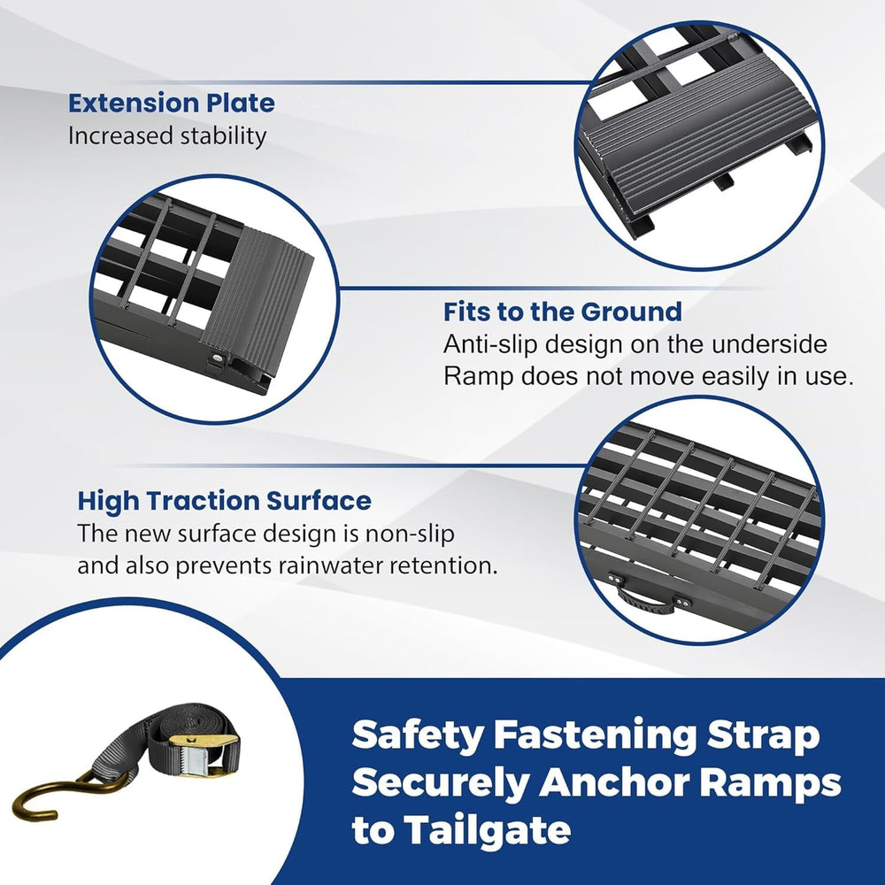 LEM﻿NISCATE aluminum ramps rust-resistant and durable for bikes