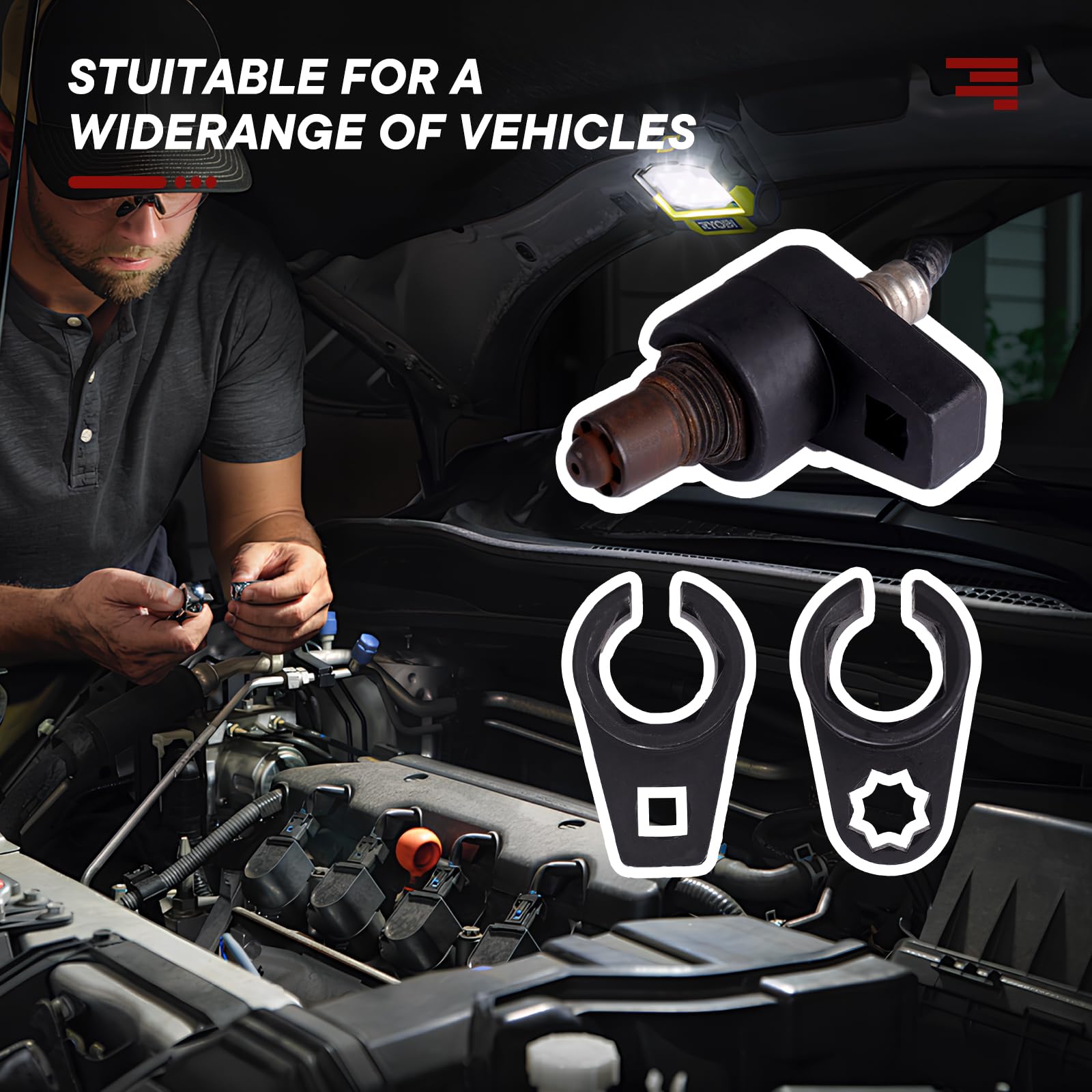 Lemxily 7/8 inch (22mm) sensor socket grips securely to prevent stripping.