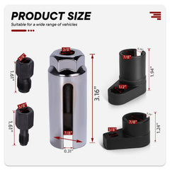 Lemxily offset wrench enables sensor removal in restricted spaces without unplugging wiring.