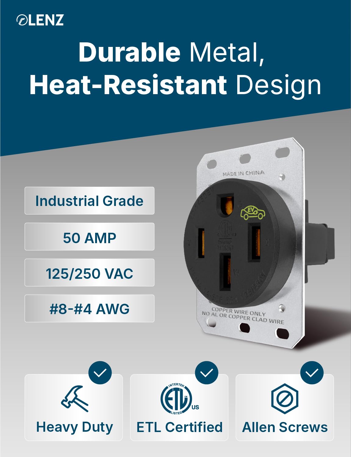 LENZ ED-1450EV terminal connection highlights robust grounding and secure wiring