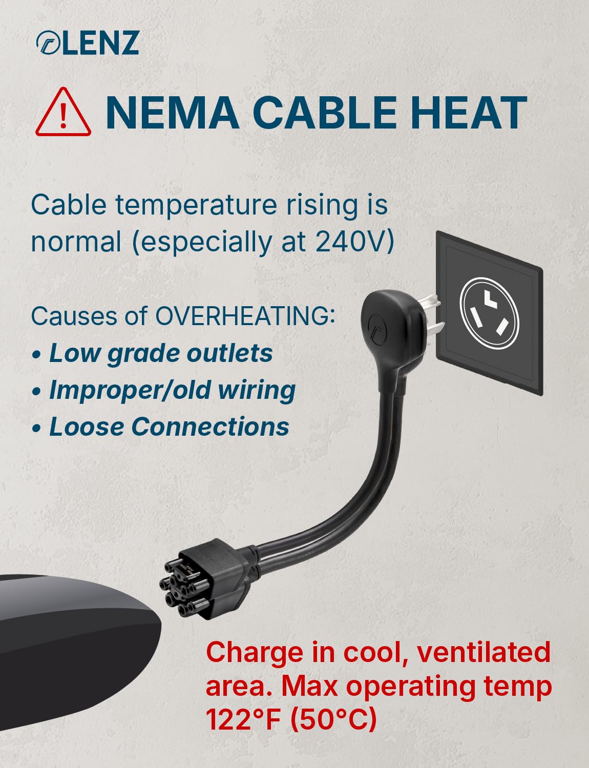 LENZ adapter includes a thermal sensor for safer charging sessions.