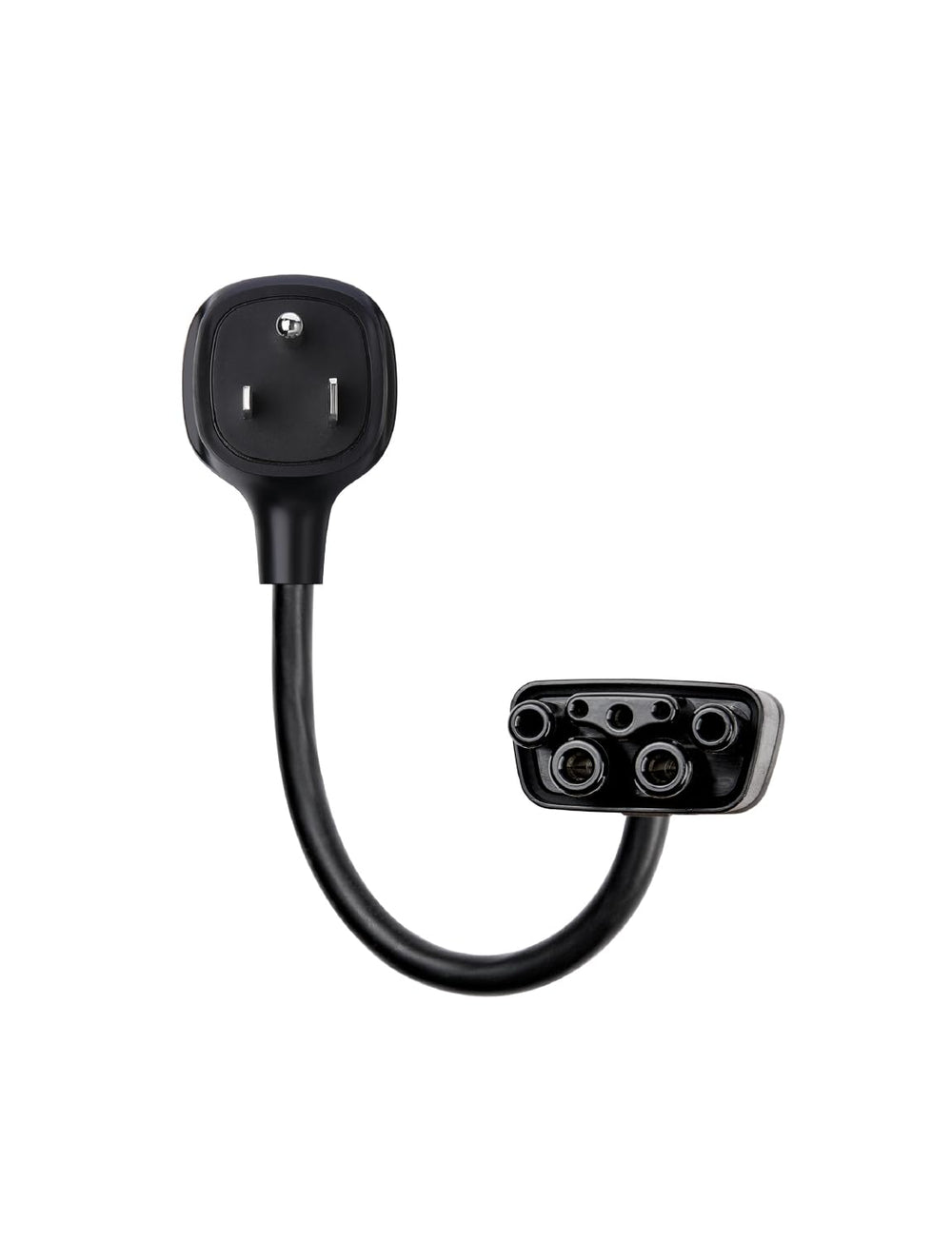 LENZ NEMA 6-50 adapter close-up highlights build quality for Tesla charging.
