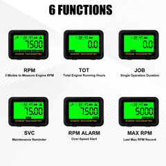 LEOMAUNYX backlit tachometer display for easy RPM reading in low light