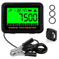 LEOMAUNYX digital tachometer display with green backlight for clear readings