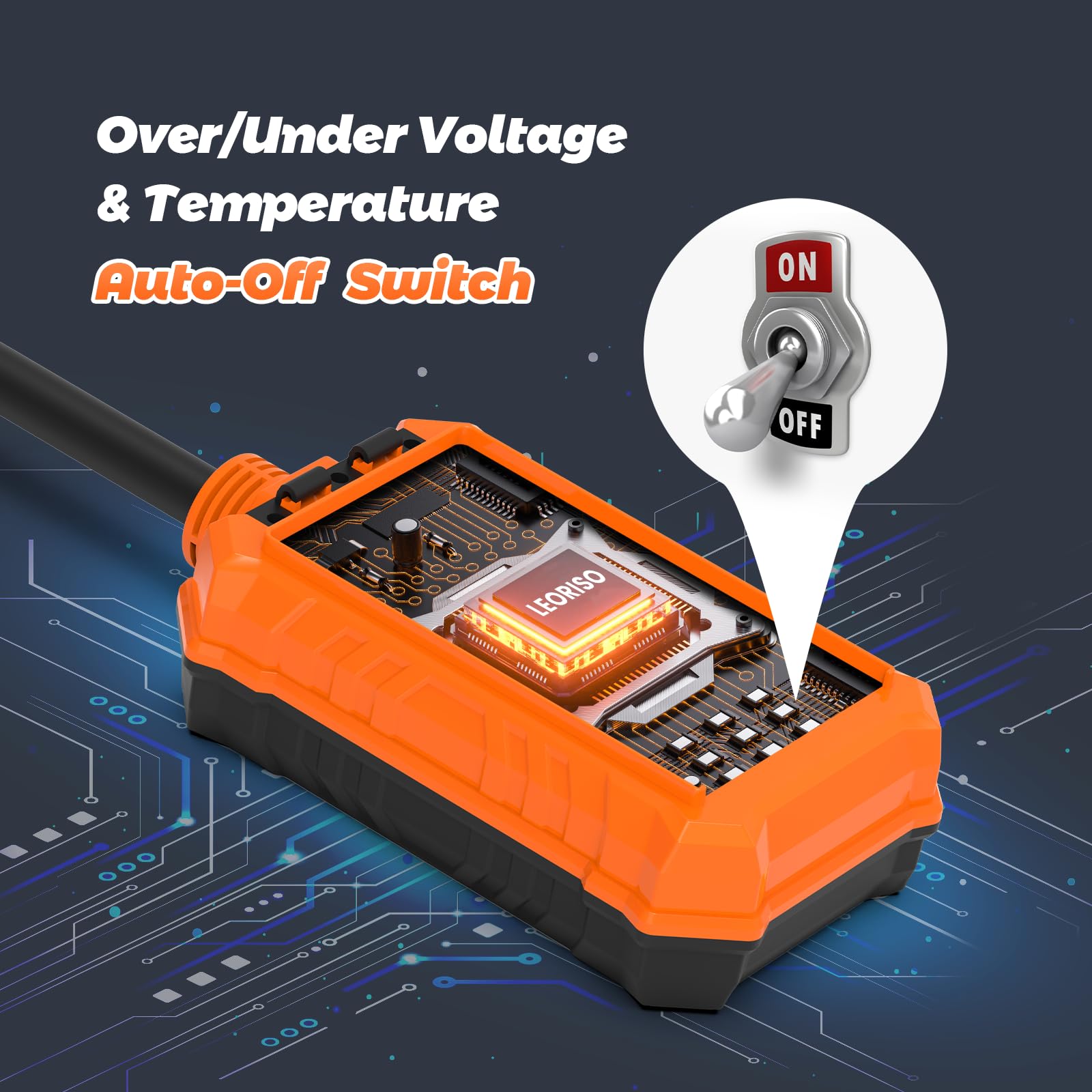 LEORISO RV surge protector IP67 rating highlighting weatherproof durability