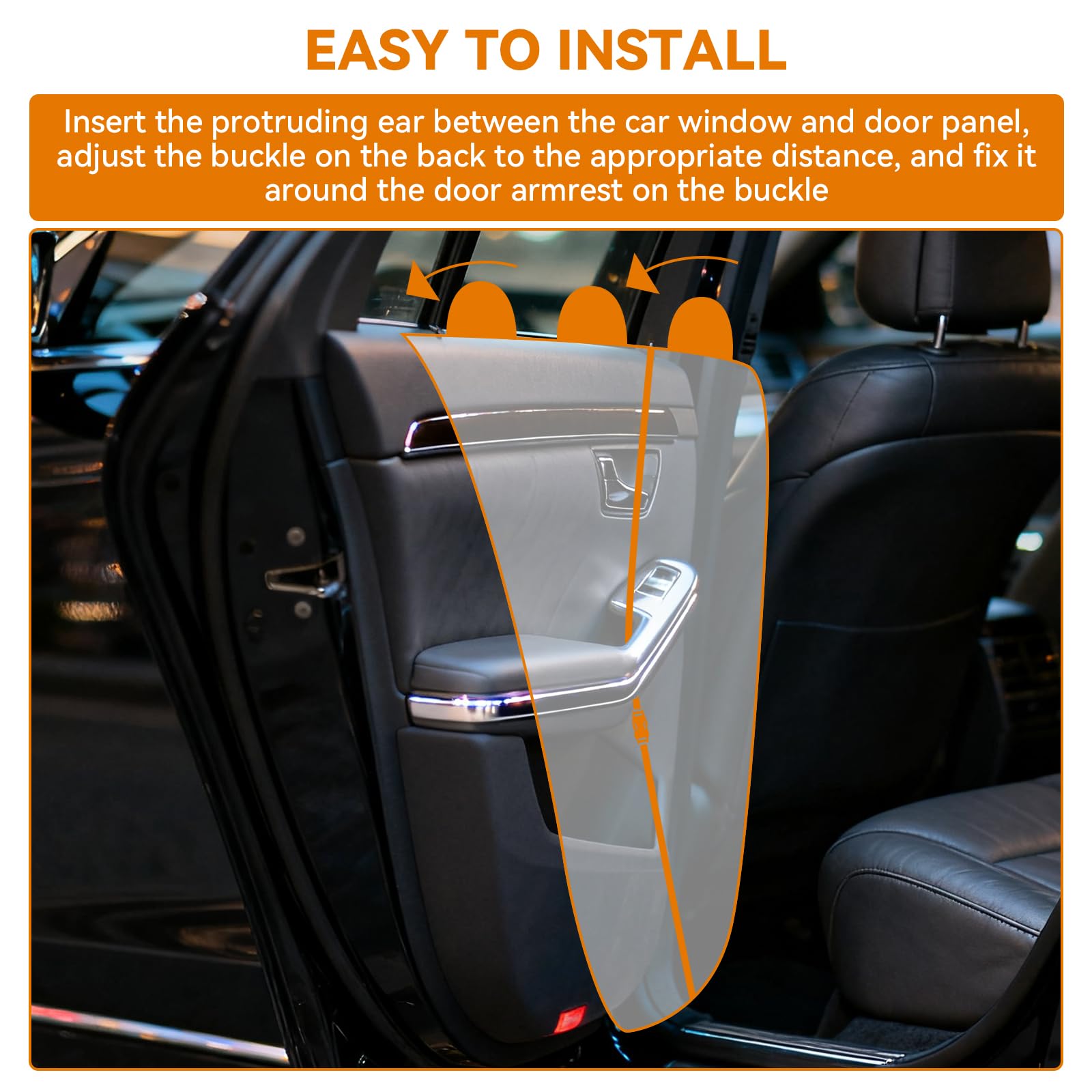 Lepicha dog car door protector nonslip design stays in place.