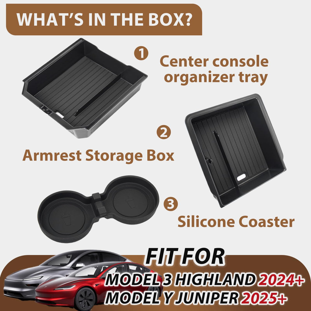 LEQEE durable ABS material for Model Y Juniper organizer lasts for daily use.