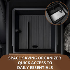 LEQEE Tesla Model Y Juniper silicone coaster prevents spills and slides.