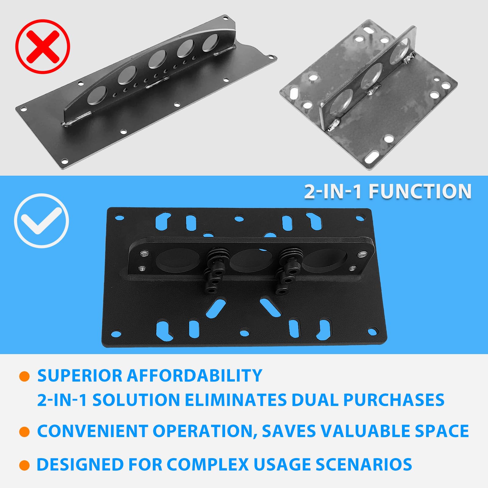 LEQEE lift bracket assembly for LS engines, showing easy bolt installation.