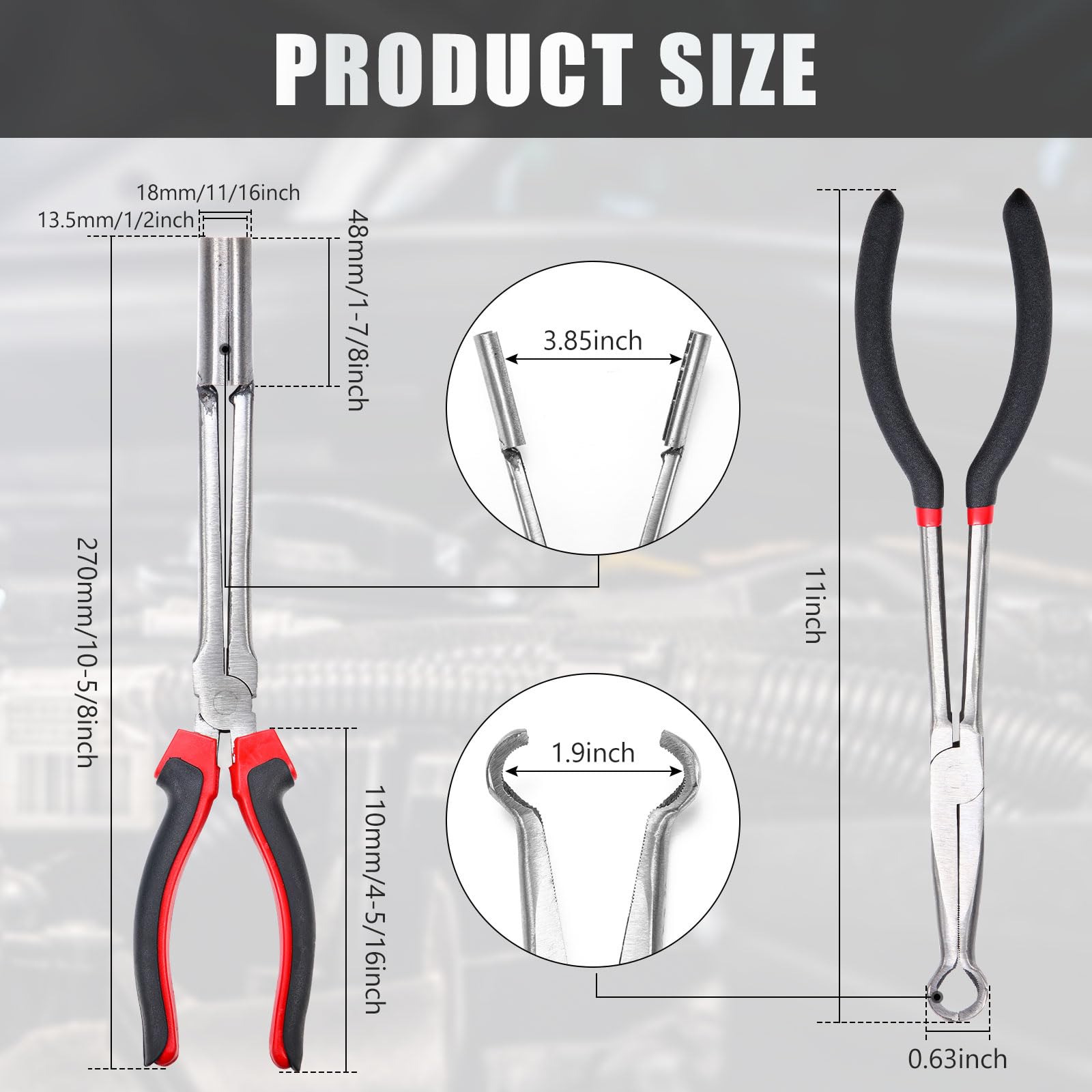 Leriton round spark plug pliers ideal for tight spaces and precision.