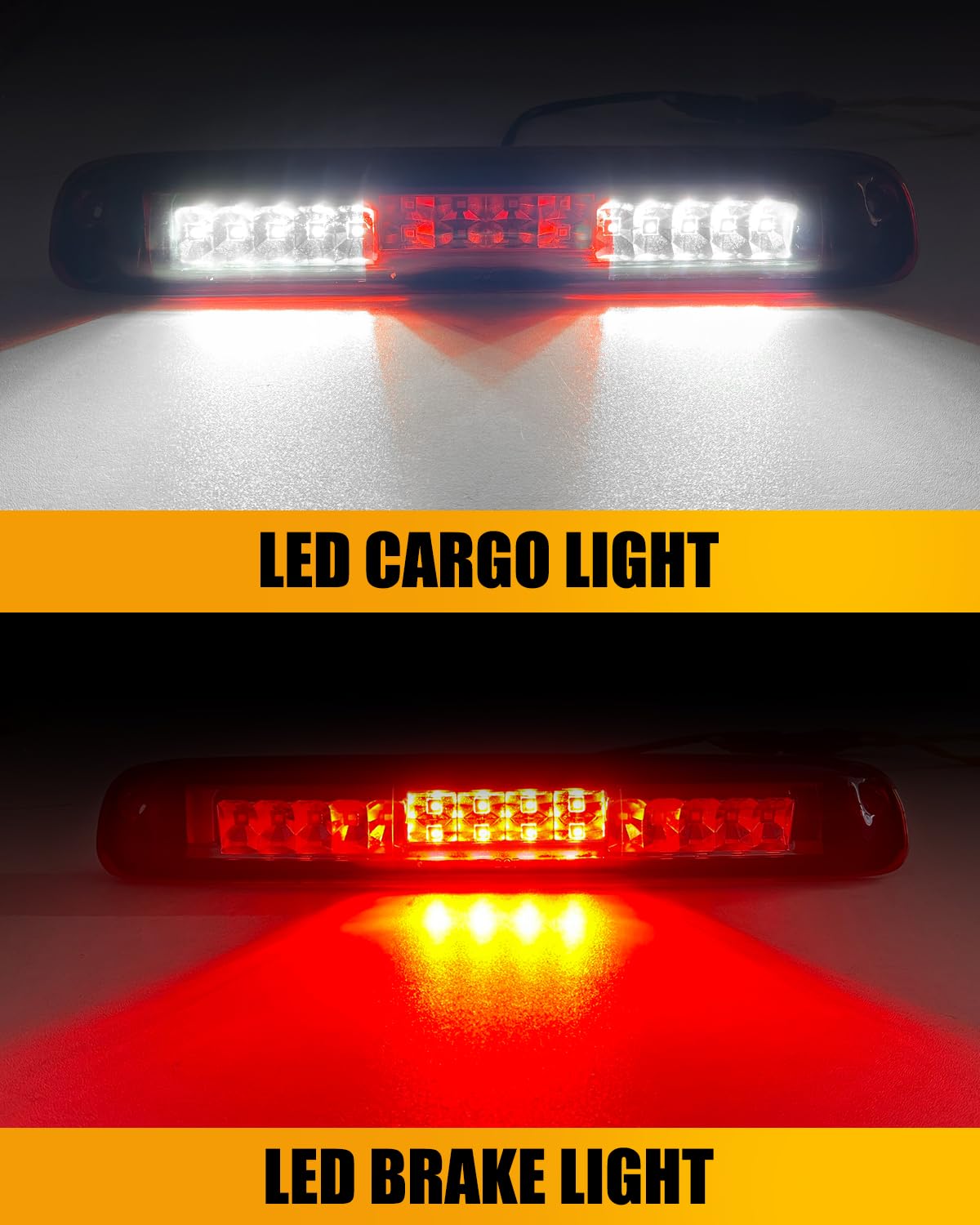 LESAUCE compatible third brake light for Chevy Silverado and GMC Sierra increases visibility.