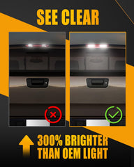 LESAUCE chrome housing and red lens maintain a sleek look while brightening the brake signal.