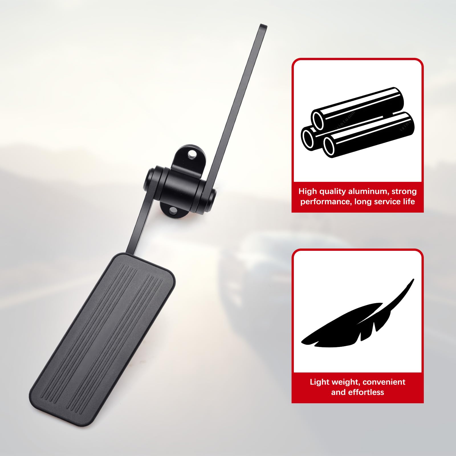 Lesiyou adjustable gas pedal angle 360° adapts to your setup for comfortable driving.
