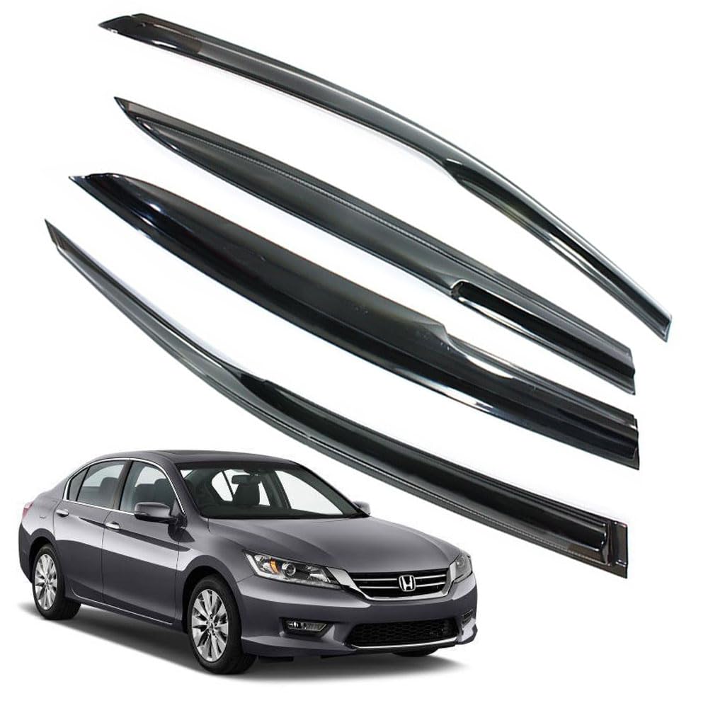 Letingfar rain guards for Honda Accord front-left window deflects rain and wind