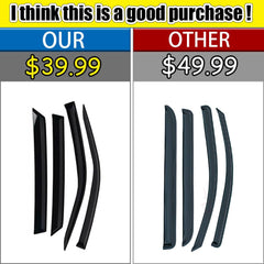 Letingfar rain guards for Honda Accord front-right window deflects rain and wind