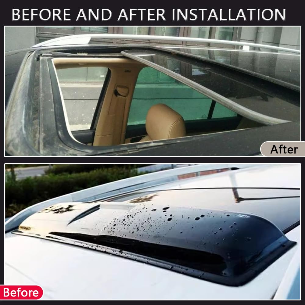 LETINGFAR sunroof deflector uses durable shatterproof material for long-lasting use