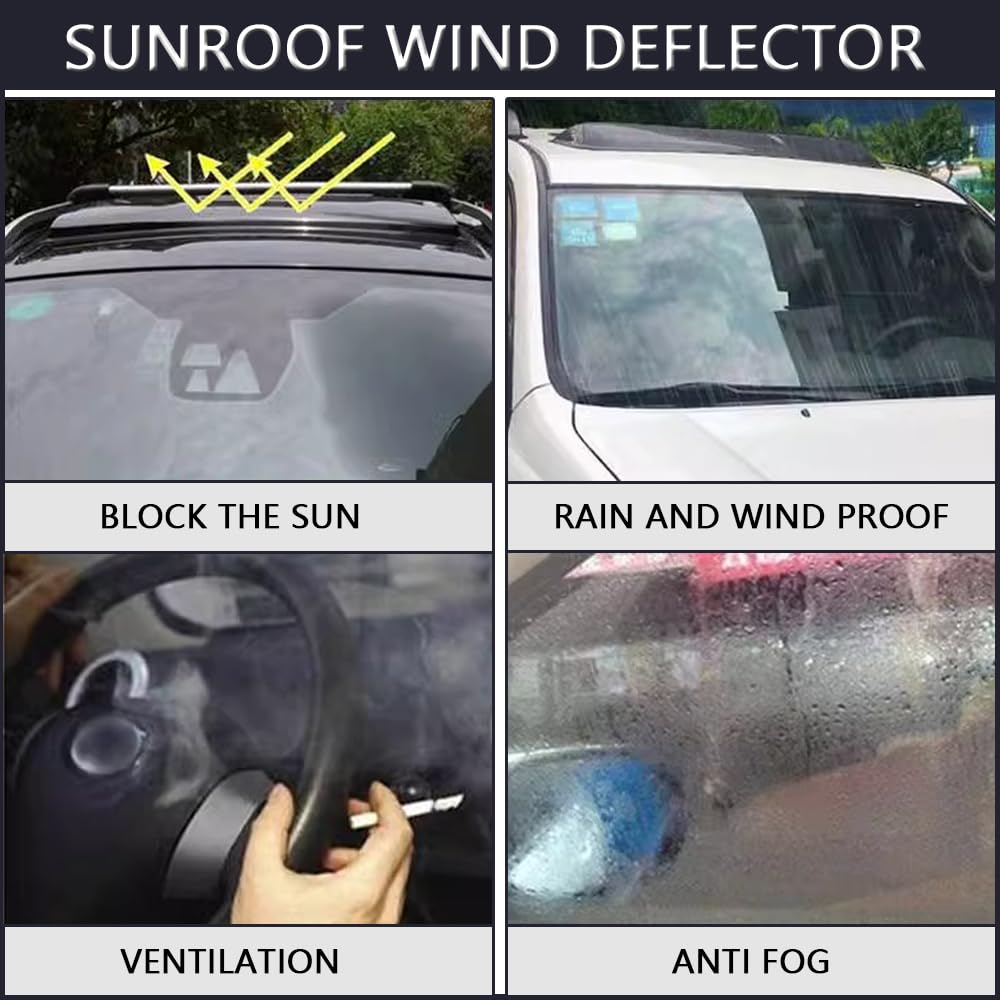 Letingfar tinted sunroof visor enhances look and reduces glare on sunny days.