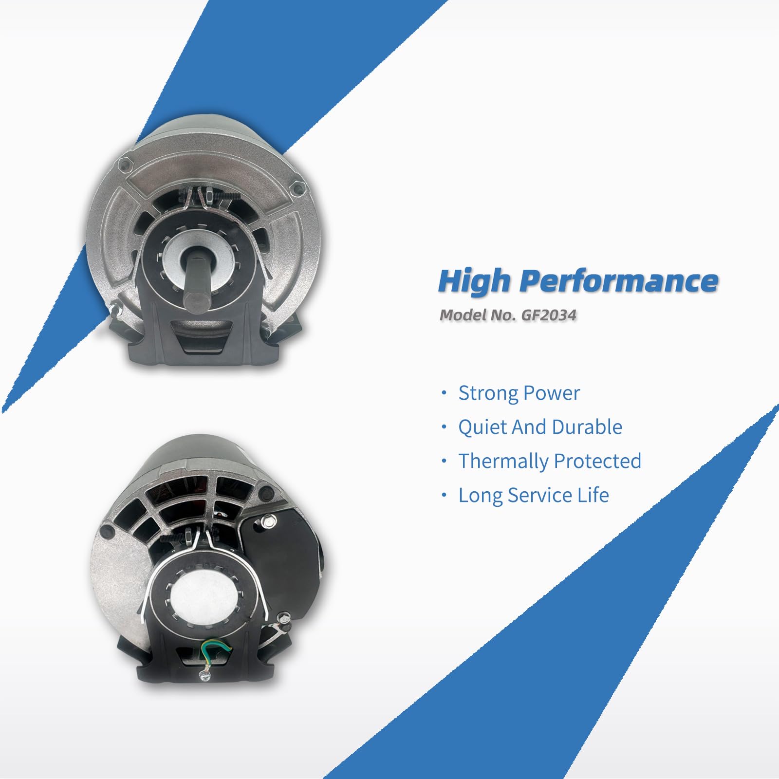 LEUNGOO GF2034 capacitor-included design simplifies installation.