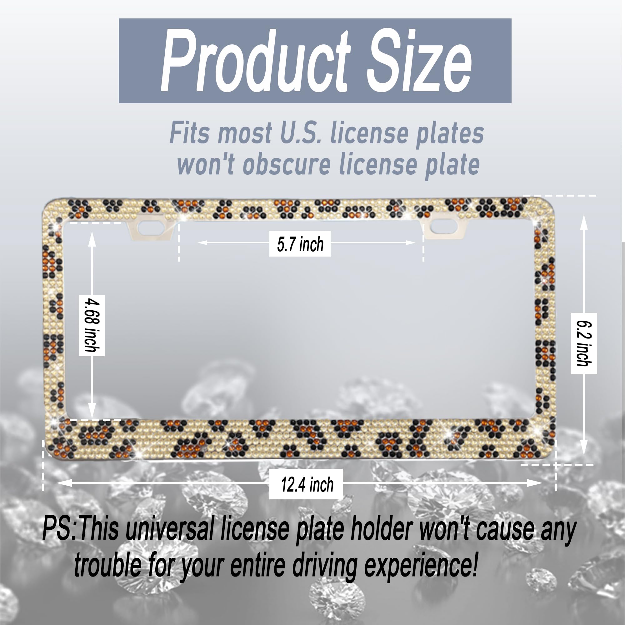 LevChall crystal rhinestones frame adds sparkle for a bold look